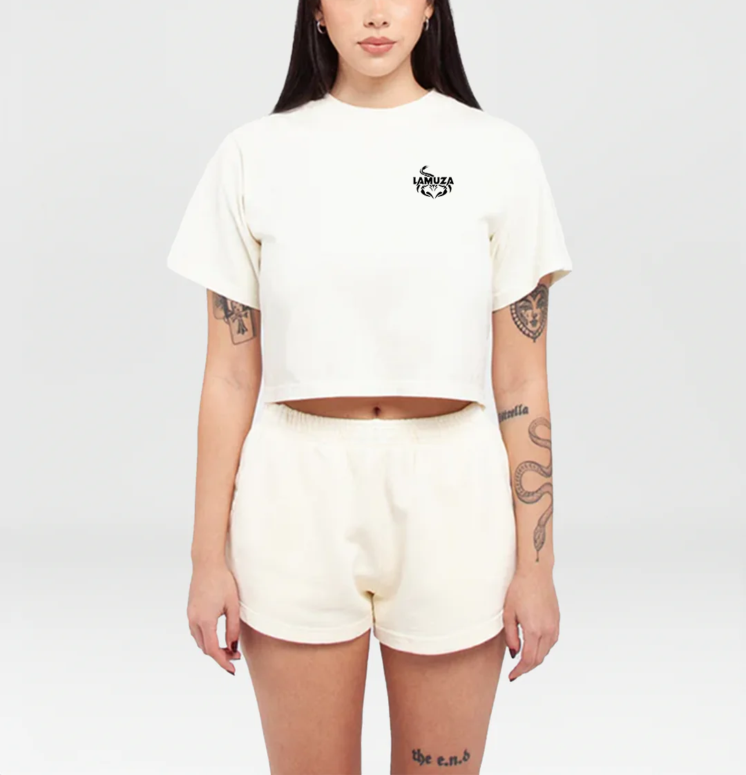 Women's Cream Crop Top