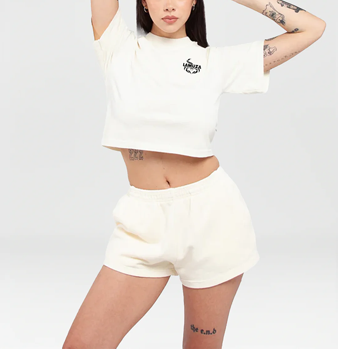 Women's Cream Crop Top