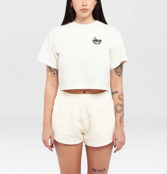 Women's Cream Crop Top