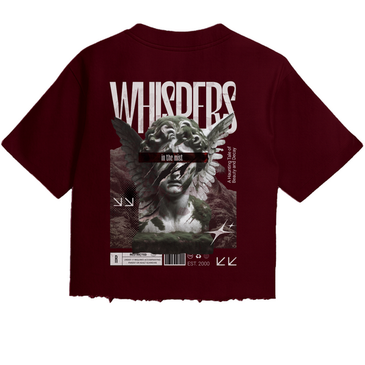 Wine Red Waist Cropped